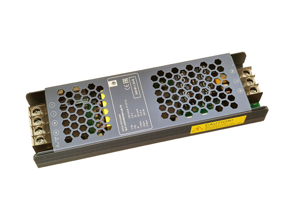 Блок питания ELF-24300BEslim+ADJ-YH 300W 24V IP20 12,5 A