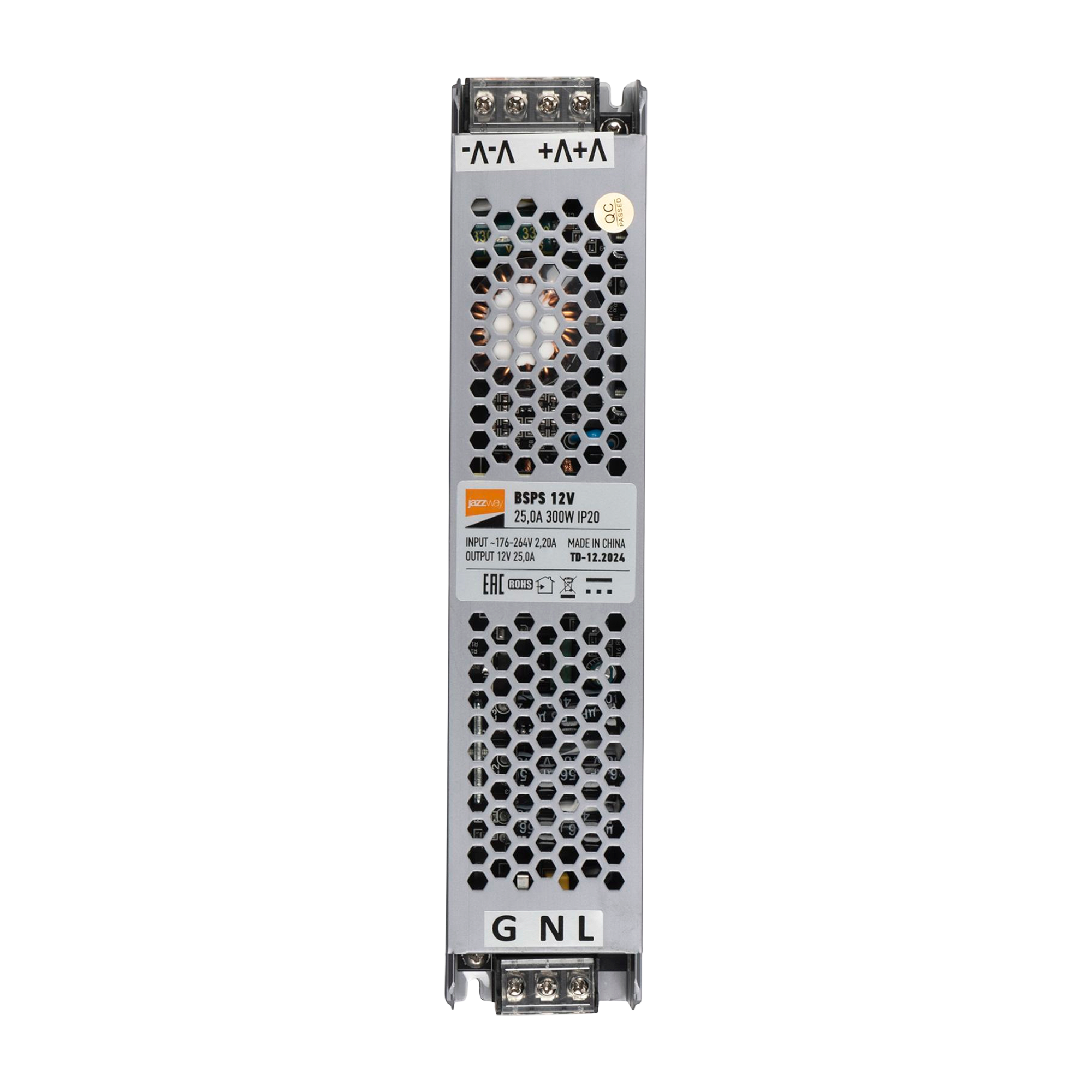 Блок питания BSPS-2 300W-12V IP20 25А 236*50*23мм JazzWay