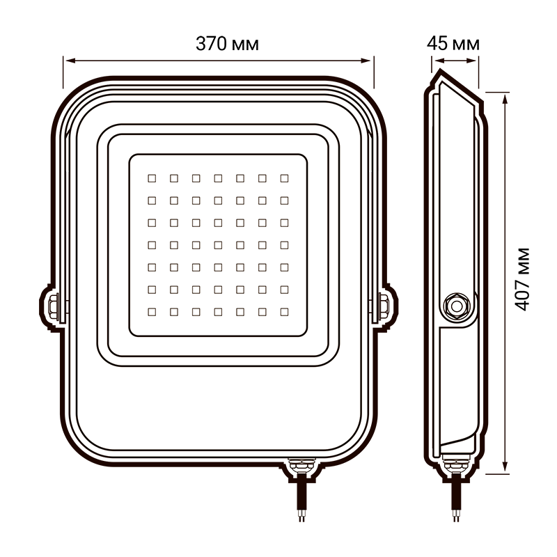 Светодиодный прожектор PFL-V 400w 6500K IP65