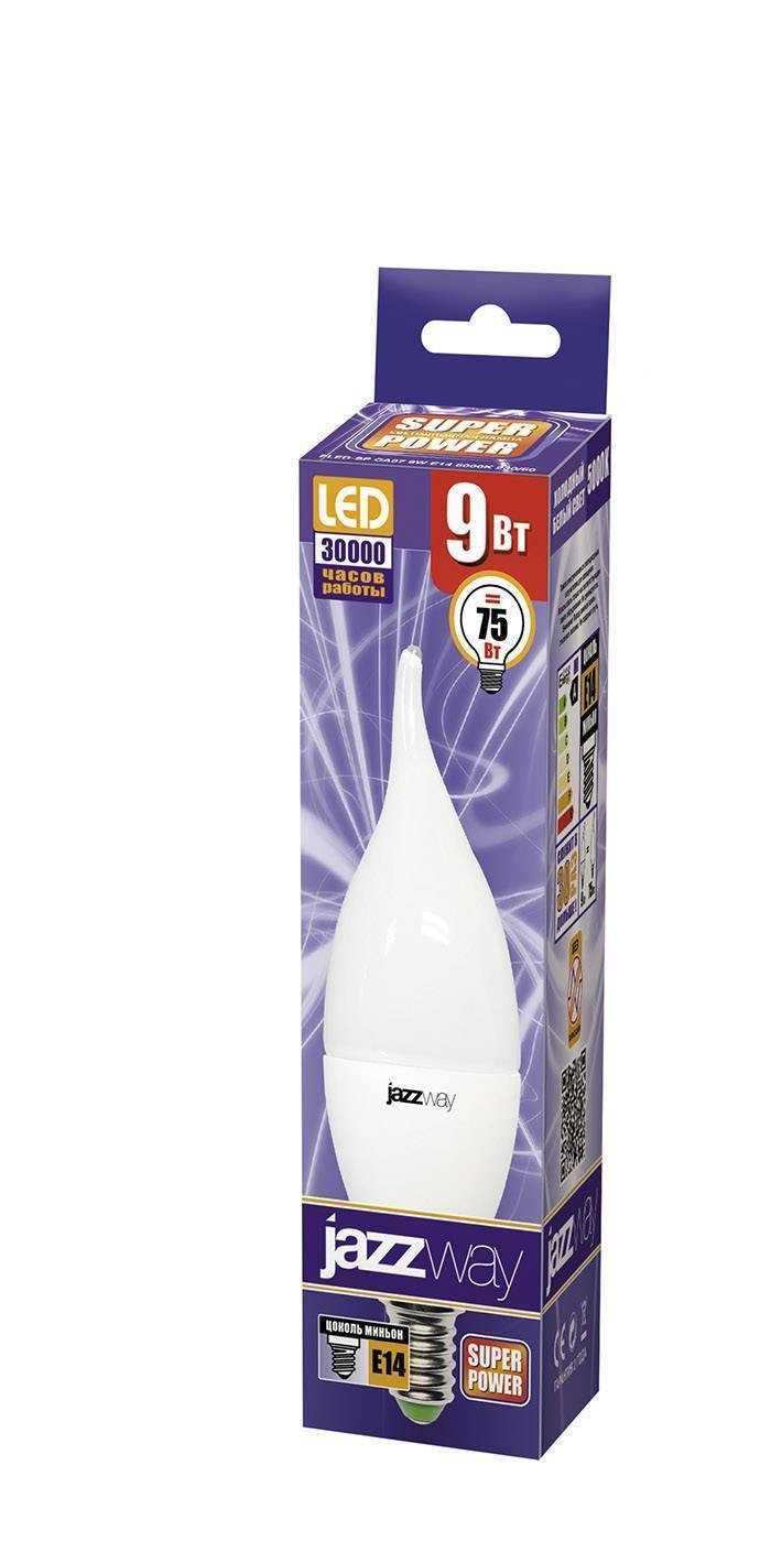 Светодиодная лампа PLED-SP CA37 9w 5000K 820 Lm E14