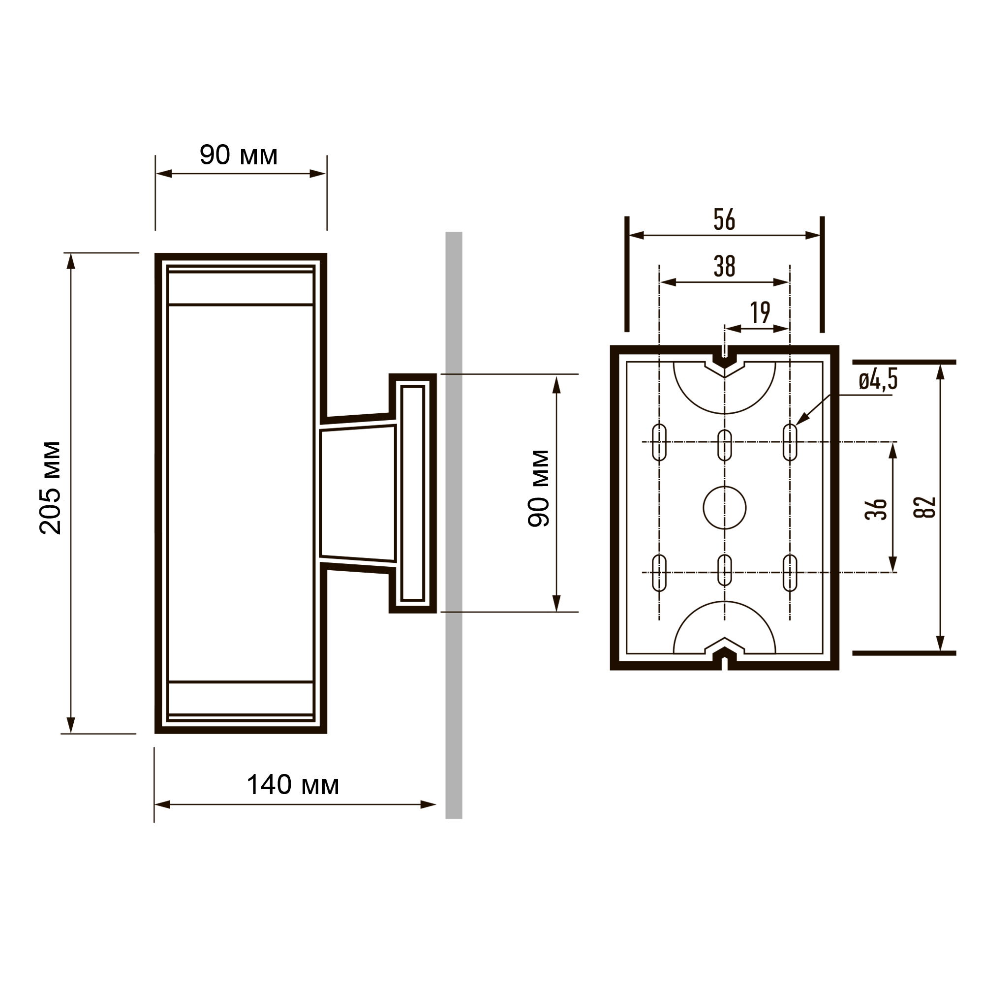 Светодиодный светильник PWL 20590 GX53-2 BL 230V IP65
