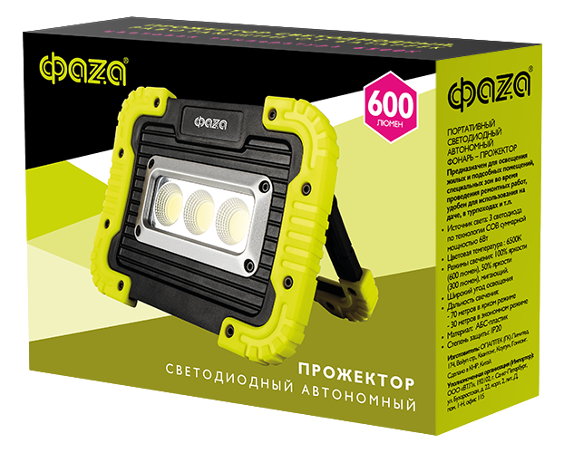 Фонарь ФАZА WL1-L6W-gn (черно-зелен.)