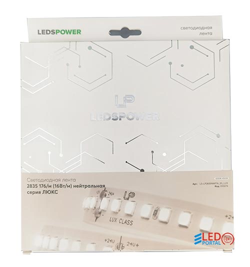 Светодиодная лента LP 2835/176-12V DW(нейтральный) IP20 LUX, 5м