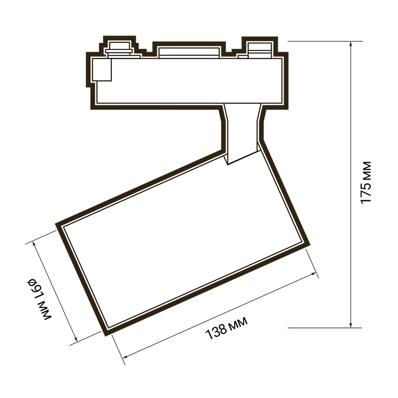 Светодиодный светильник PTR 1335 35w 4000K 24° Bl (черный) IP40 JazzWay