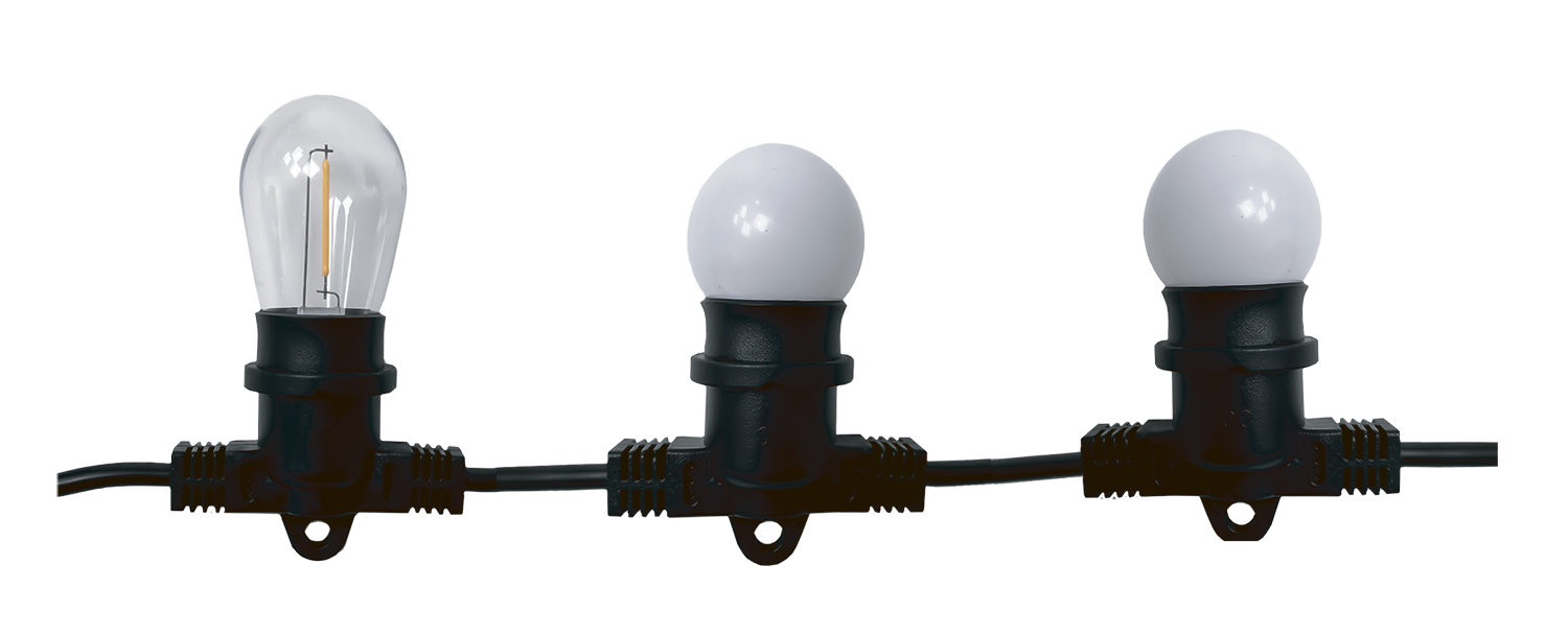 Гирлянды «Белт-лайт» PBL-S80/L48+1.5 Black E27 IP65 48 метров