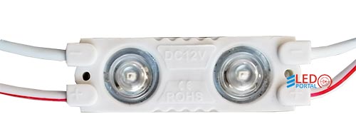 Светодиодный модуль СИНИЙ SMD2835/2LED IP65 линза 80Lm/led, 0.85Вт 12В 170-175градус., 20шт.