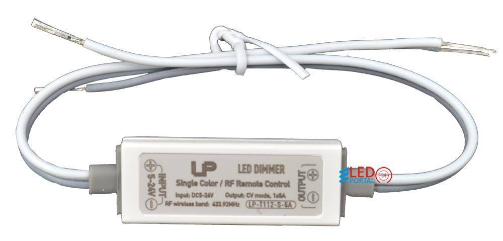 Диммер LP-T-112-S-5A MINI RF 5-24DC белый пульт