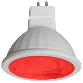 Светодиодная лампа MR16 LED color 9W GU5.3 Red Красный прозрачная Ecola 