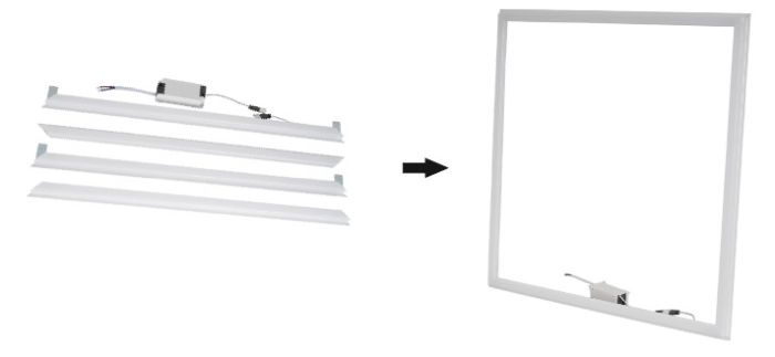 Ecola РАМКА панель св/д 40W 4200K 595x595x16 c др. матовая PFVK40ELC
