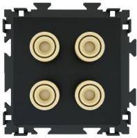 Розетка аудио Hi-End черная GL-W201A-BCM