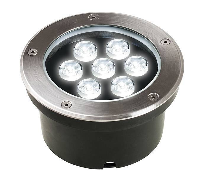 Светодиодный светильник PGR R130 7w 4000K 30° Сhrome (грунтовый встраиваемый) IP65