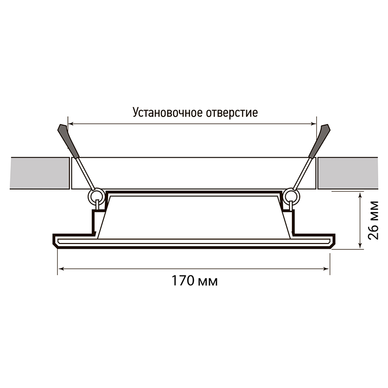 Светодиодный светильник влагозащищенный PLED DL7 18w 4000K WH IP54 Jazzway