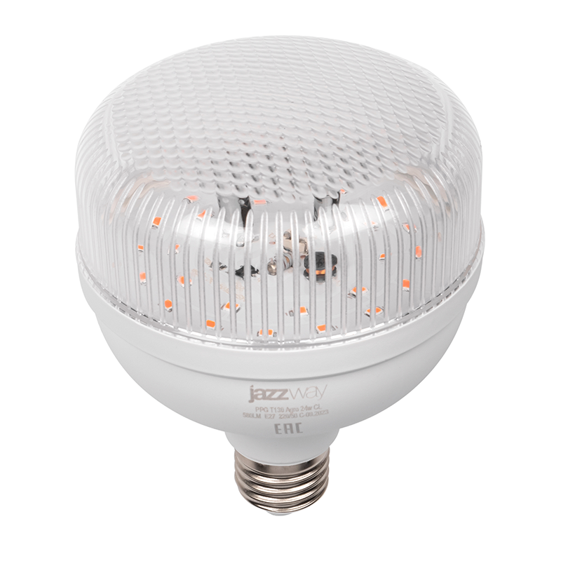 Светодиодная лампа PPG T130 Agro 24w CL E27 (для растений)