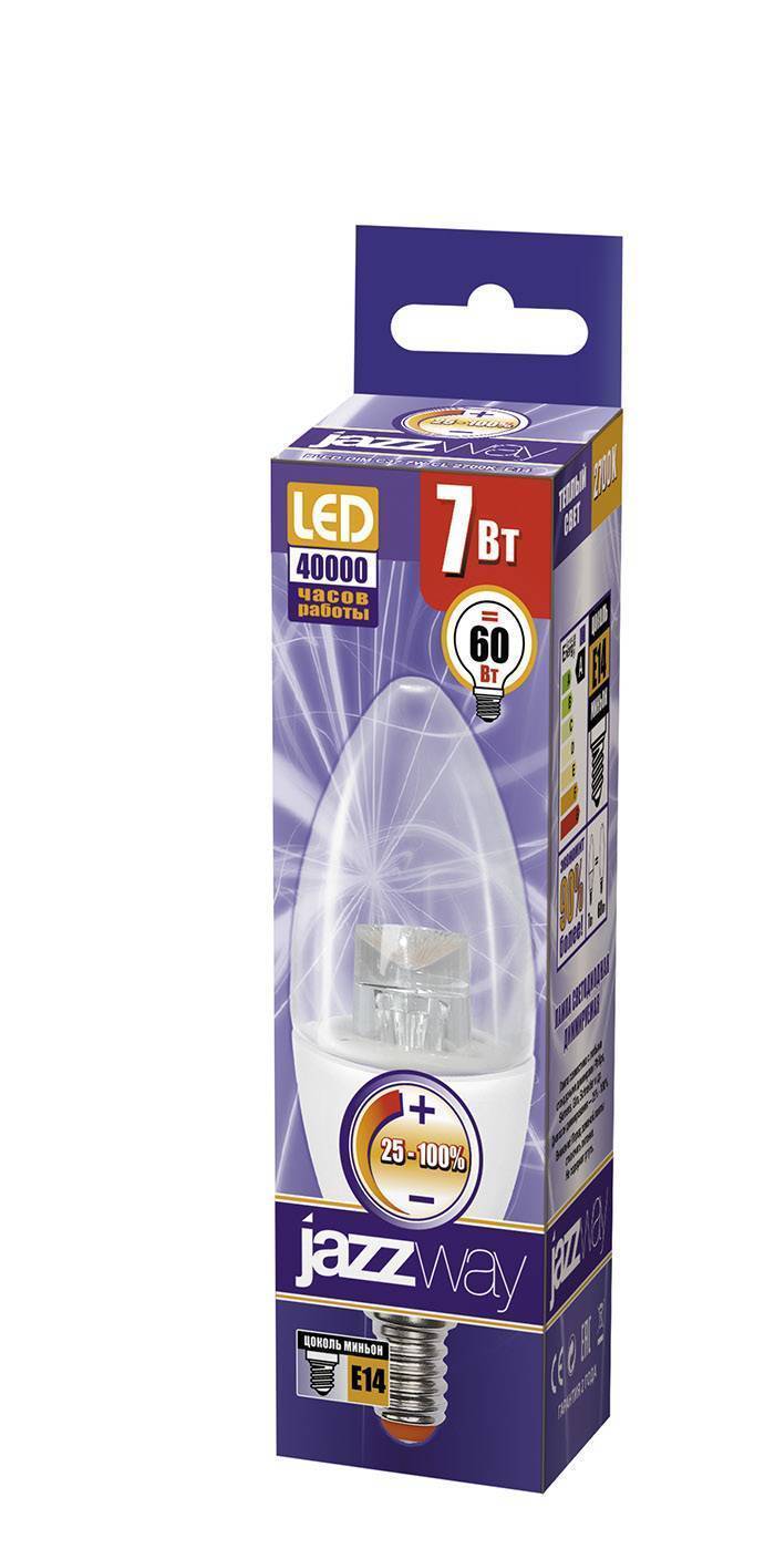 Светодиодная диммируемая лампа PLED-DIM C37 7w Clear 2700K 520 Lm