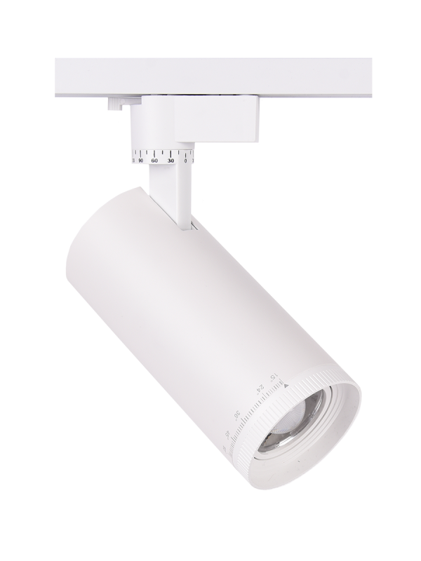 Трековый светильник светодиодный PTR 0728 ZOOM 28w 4000K 15-60° WH (белый) IP40 Jazzway