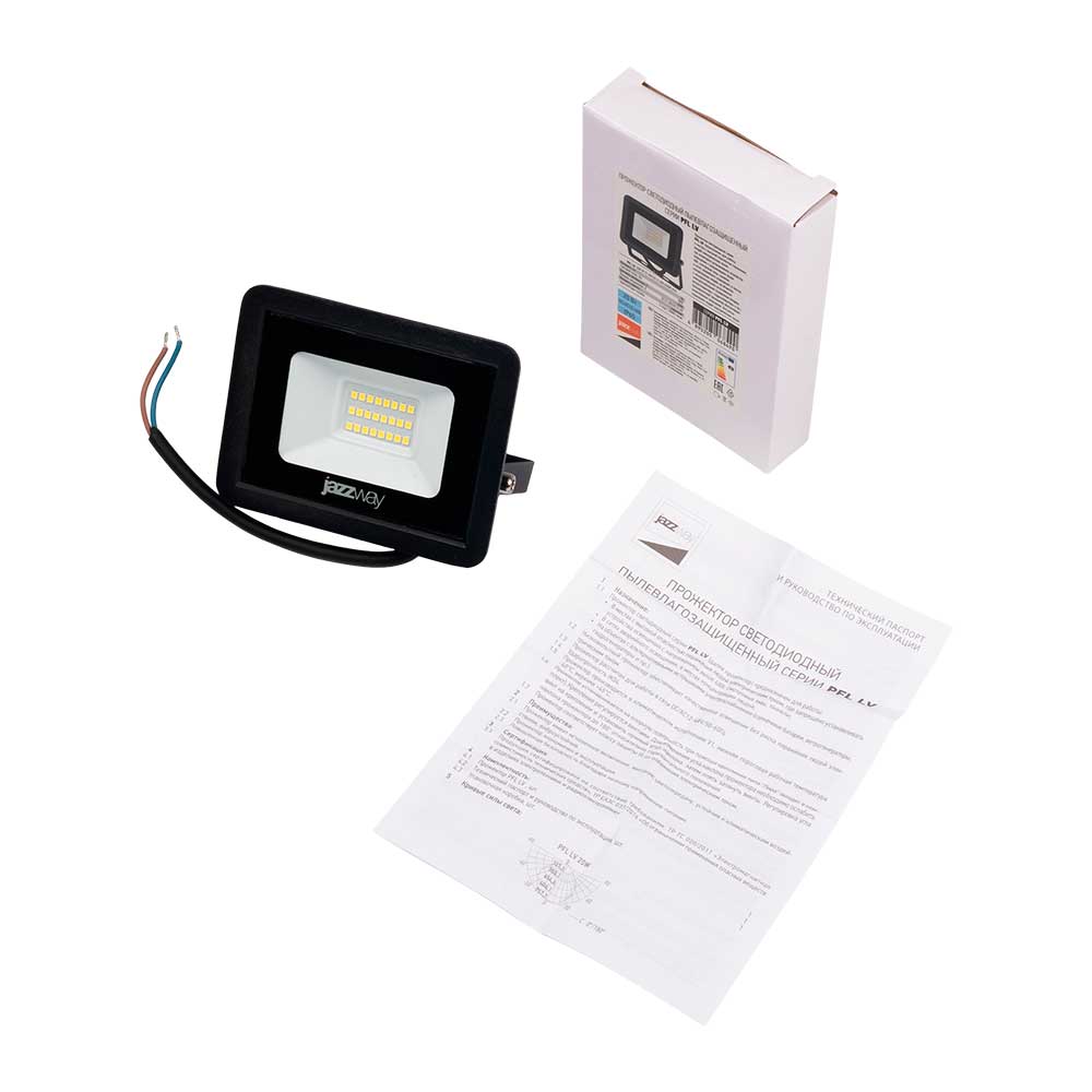 Прожектор светодиодный PFL LV 20W DC12-48V/AC12-48V 6500K IP65