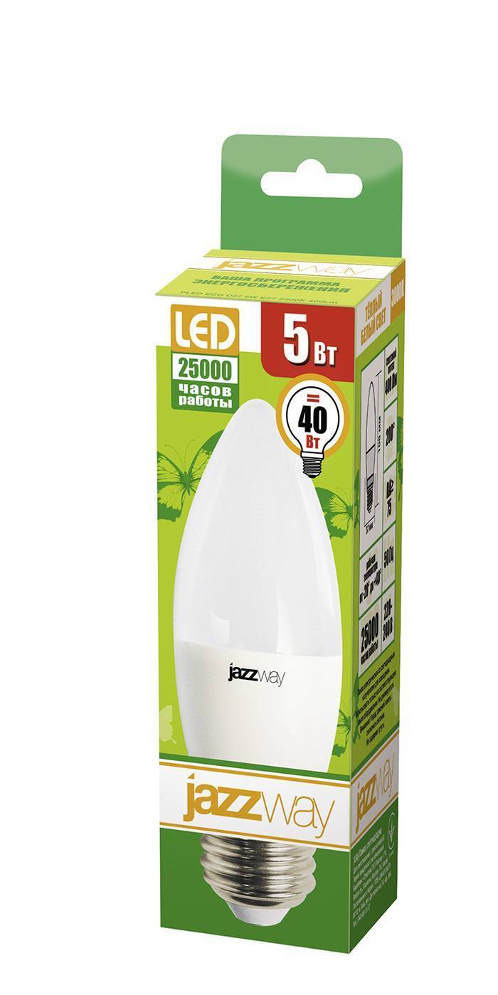Светодиодная лампа PLED-ECO-C37 5w 3000K 400Lm E27