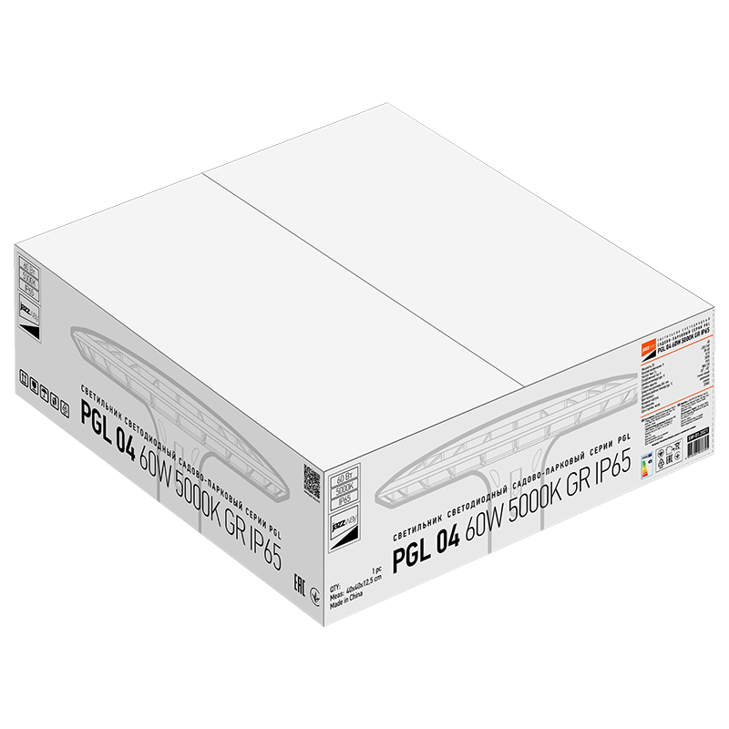 Светодиодный светильник PGL 04 60w 5000K IP65 GR AC 200-240V (парковый) (2 г. гар.) Jazzway