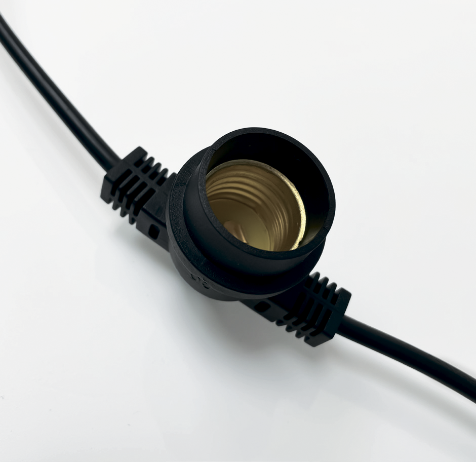 Гирлянды «Белт-лайт» PBL-S80/L48+1.5 Black E27 IP65 48 метров