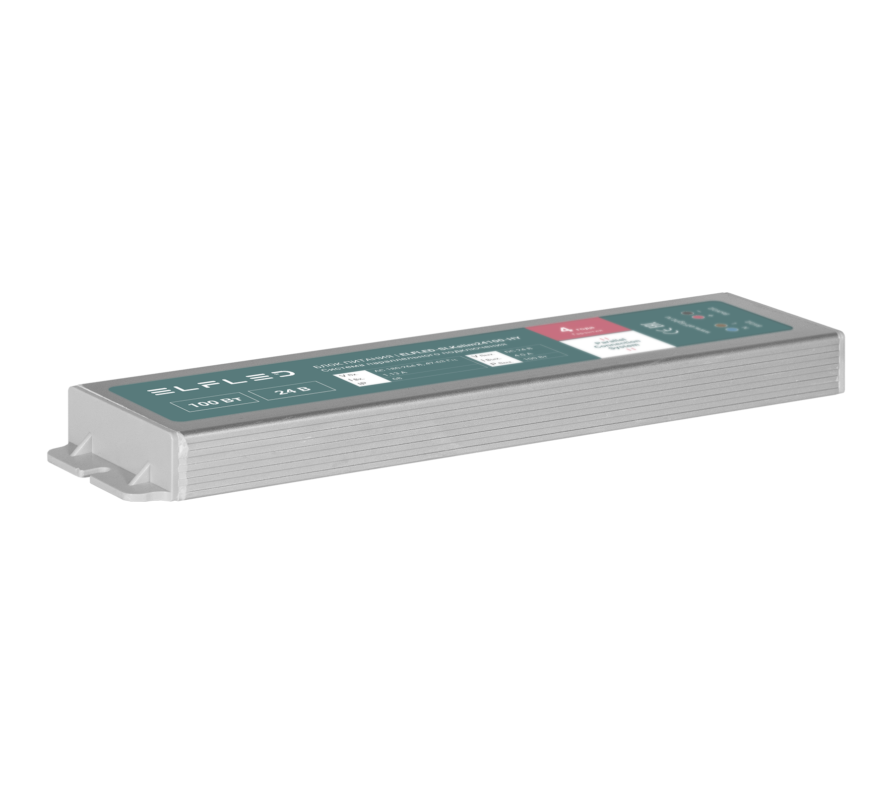 Блок питания ELF-SLKslim-24100-HY 24В, 100Вт, металл, SLIM IP68
