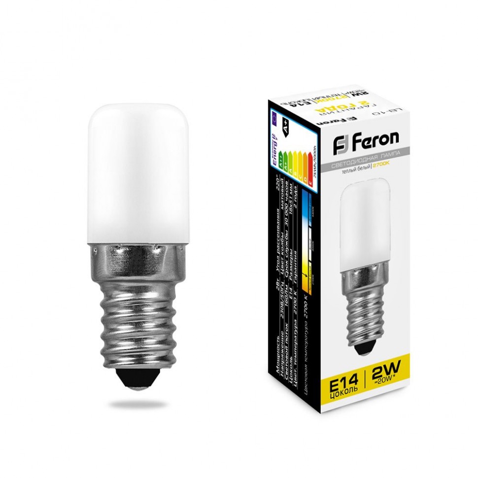 Feron LB-10 E14 2W 2700К для холодильников
