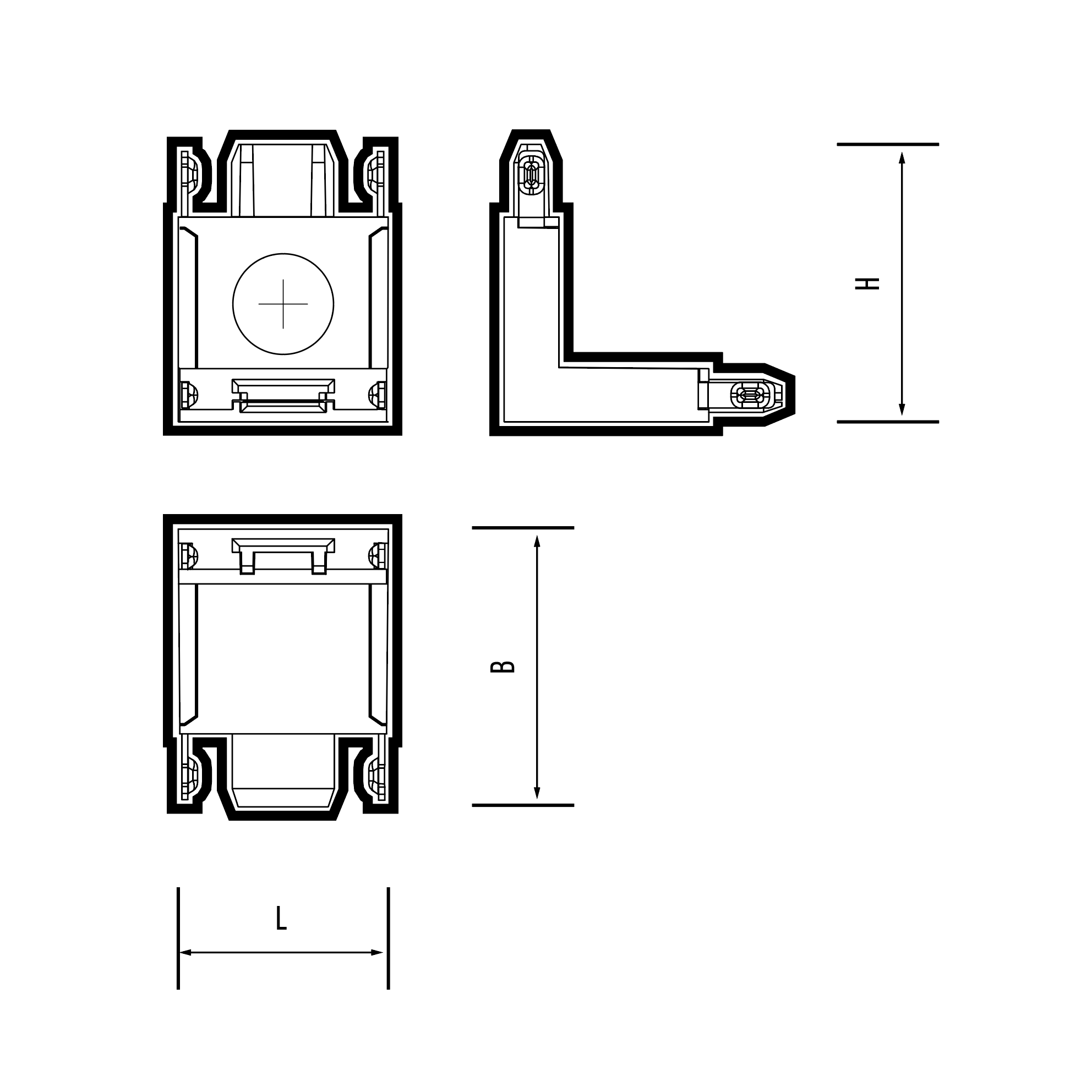 Коннектор MTR16 CV-BL черный V-обр. Jazzway