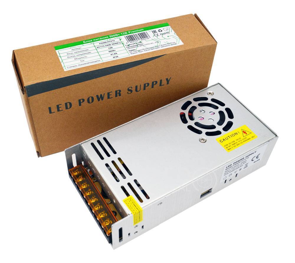 Блок питания PS500-H1V12 500W 12V