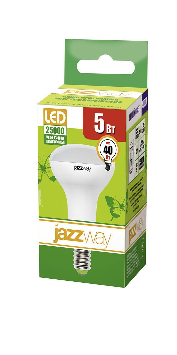 Светодиодная лампа PLED-ECO-R50 5w 4000K 400Lm E14