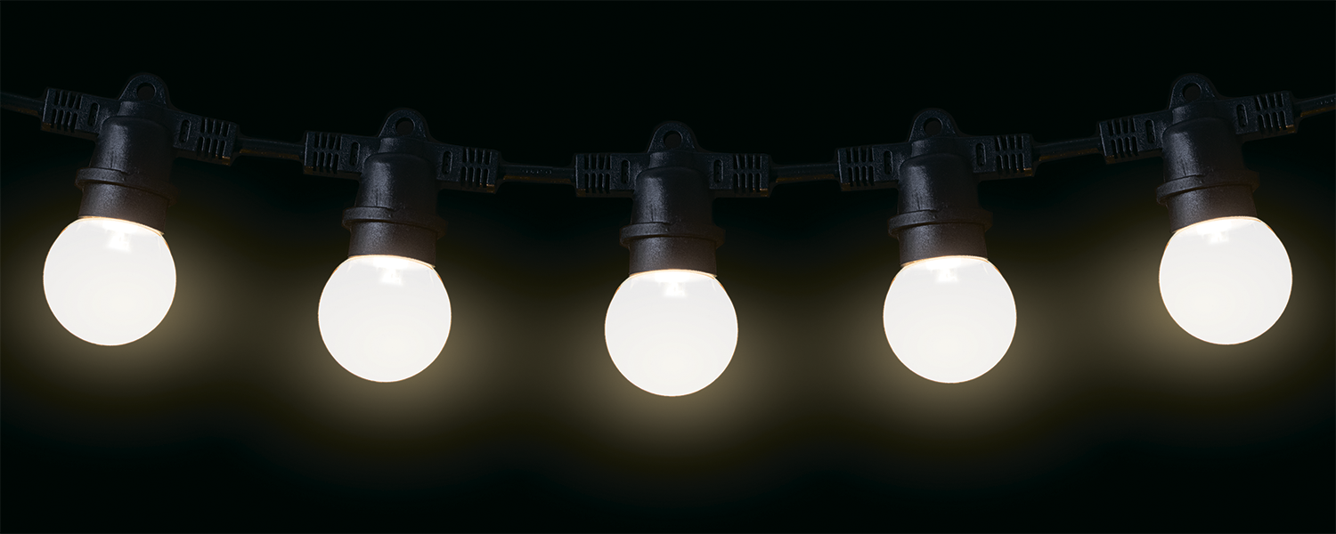 Гирлянды «Белт-лайт» PBL-S80/L48+1.5 Black E27 IP65 48 метров