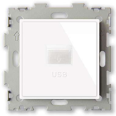 Розетка USB белая