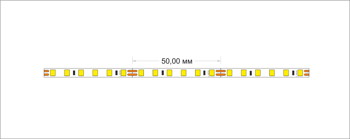 Светодиодная лента 5м LP 2835/120 УЗКАЯ(4мм) 2700-3200К 8Вт/м 24В IP20 10 Вт/м