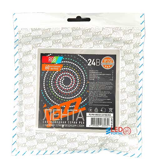 Светодиодная лента 5м, PLS PRO 5050/60-24V RGB IP20