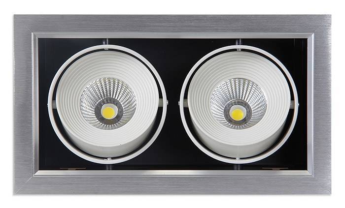 Светодиодный светильник PSP-S 112 2x9W 4000K 24° GREY Карданный IP40 Jazzway