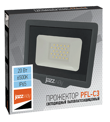 Светодиодный прожектор 20 вт,  PFL- C3 SENSOR 20w  6500K IP65  Jazzway, цена 711.00 руб с доставкой по всей России, интернет магазин Led Portal