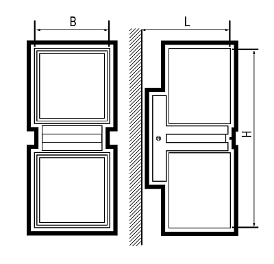 PWL-23095 2*8w 4000K BL IP54 Светильник светодиодный настенный