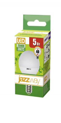 Светодиодная лампа Е14 Светодиодная лампа PLED-ECO-G45 5w 4000K 400Lm E14 JazzWay, цена 48.57 руб с доставкой по всей России, интернет магазин Led Portal