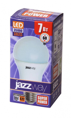 Светодиодная лампа Е14 Светодиодная лампа PLED-SP G45 7w 5000K 550 Lm E14  JazzWay, цена 52.29 руб с доставкой по всей России, интернет магазин Led Portal
