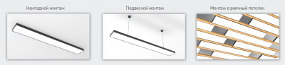 монтаж PSO-01 36w 4000K BLACK 1200x70 IP40 Jazzway