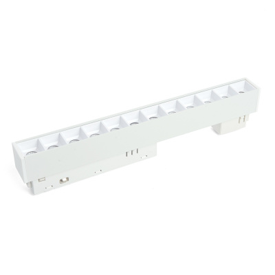 Трековый светодиодный светильник Feron MGN300 12W, 48v, 4000К, 30 градусов, белый серия LensLine