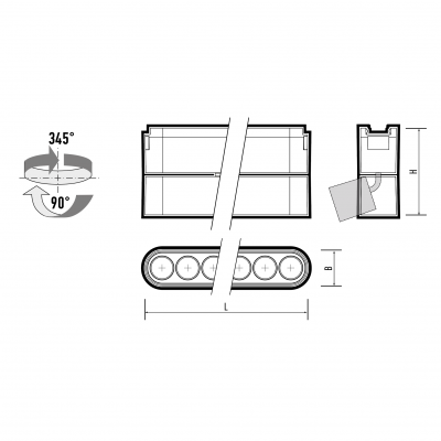 Трековый светодиодный светильник MTR16 1318R 18w 3000K spot 36° BL (чёрный) IP20 Jazzway