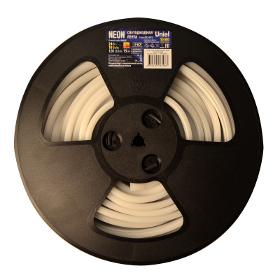 Светодиодная гибкая герметичная лента ULS-N11-2835-120LED/m-8mm-IP67-DC24V-10W/m-15M-4000K предназначена для декоративной архитектурной подсветки, праздничного украшения зданий, создания рекламных вывесок, светящихся букв и фигур и других дизайнерских реш