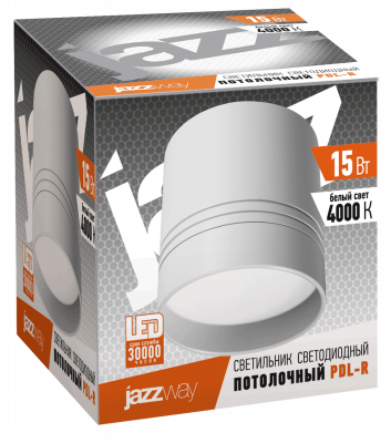 Светильник светодиодный PDL-R 15w 4000K White IP20