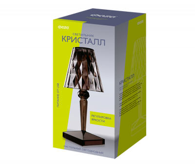 Светодиодный светильник декоративный  вт,  Светильник ФАZА CTL1-USB Настольный черный кристалл, цена  руб с доставкой по всей России, интернет магазин Led Portal