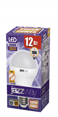 Светодиодная лампа Е27  Светодиодная лампа PLED-SP A60  12w 3000K E27 JazzWay, цена 66.43 руб с доставкой по всей России, интернет магазин Led Portal