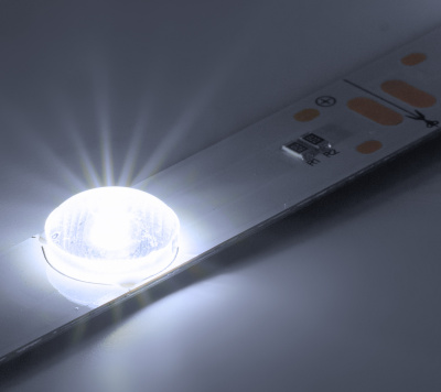 Светодиодная лента Светодиодная линейка фронтальная 12SMD2835, 12В, с линзами, 4.3Вт, белый 6500-7000К ELF, цена 253 руб. руб с доставкой по всей России, интернет магазин Led Portal