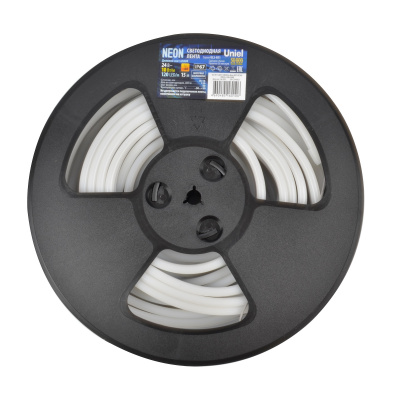 Светодиодная гибкая герметичная лента ULS-N11-2835-120LED/m-8mm-IP67-DC24V-10W/m-15M-6500K предназначена для декоративной архитектурной подсветки, праздничного украшения зданий, создания рекламных вывесок, светящихся букв и фигур и других дизайнерских реш