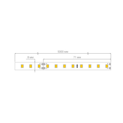 Светодиодная лента PRO140 2835/112-24V 6500-7000K IP20, 5м, ELFLED