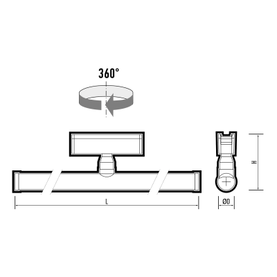 Низковольтный трековый светильник светодиодный MTR16 4208 8W 4000K 200° BL IP20 (чёрный) IP20 Jazzway  предназначен для общего и акцентного освещения административных, коммерческих и бытовых помещений (торговых и выставочных центров, автосалонов, ресторан