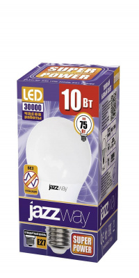 Светодиодная лампа Е27  Светодиодная лампа PLED-SP A60 10w 5000K E27 JazzWay, цена 53.57 руб с доставкой по всей России, интернет магазин Led Portal
